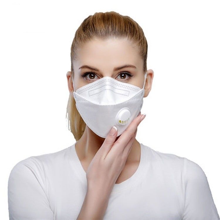 White Breathable FFP2V N95 Dust Mask / Disposable N95 Mask For Convenient Usage supplier