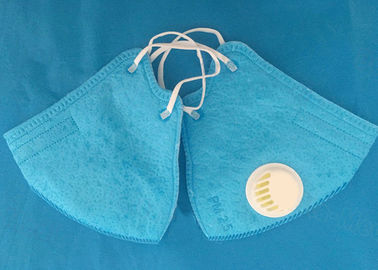 Blue Earloop N95 Disposable Face Mask With Valve 99% BFE Filtration supplier