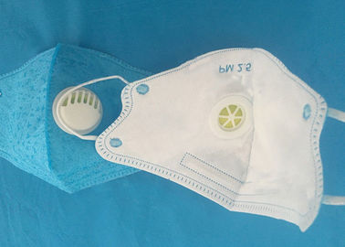 Blue Earloop N95 Disposable Face Mask With Valve 99% BFE Filtration supplier