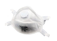 White Color Valved Respirator Mask , N95 Respirator With Exhalation Valve supplier