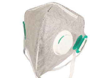 Gray Color FFP2 Dust Mask Vertical Foldable Isolated Mist / Pollen Grain / Car Exhaust supplier