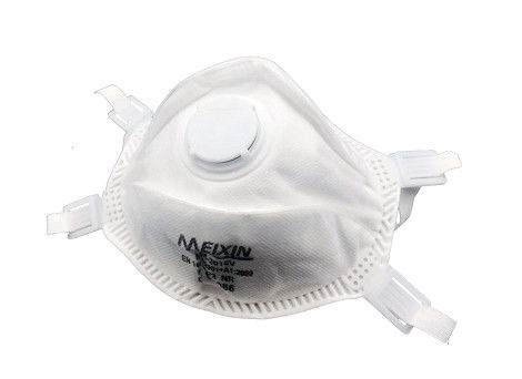 White Color Valved Respirator Mask , N95 Respirator With Exhalation Valve supplier