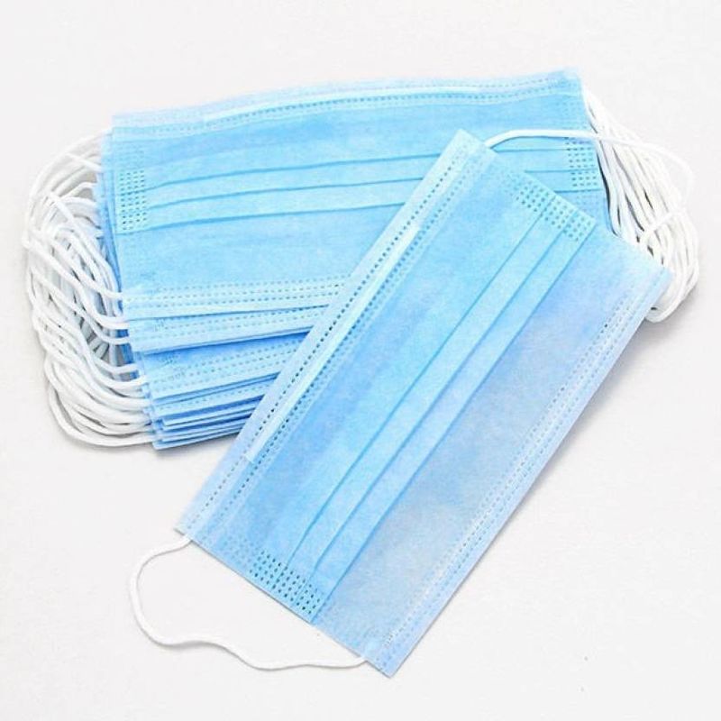 3 Ply Non Woven Face Mask , Disposable Pollution Mask Low Respiratory Resistance supplier